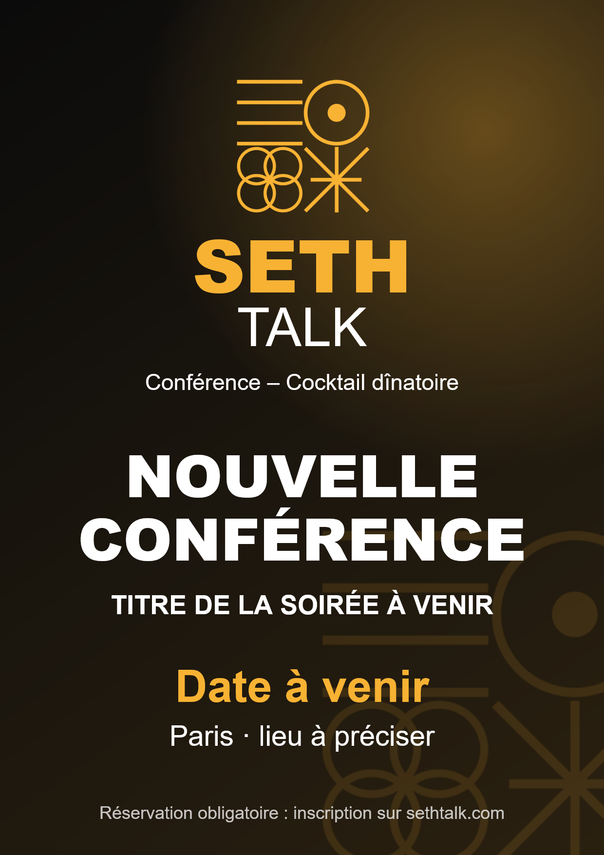 Affiche — nouvelle conférence SETH Talk