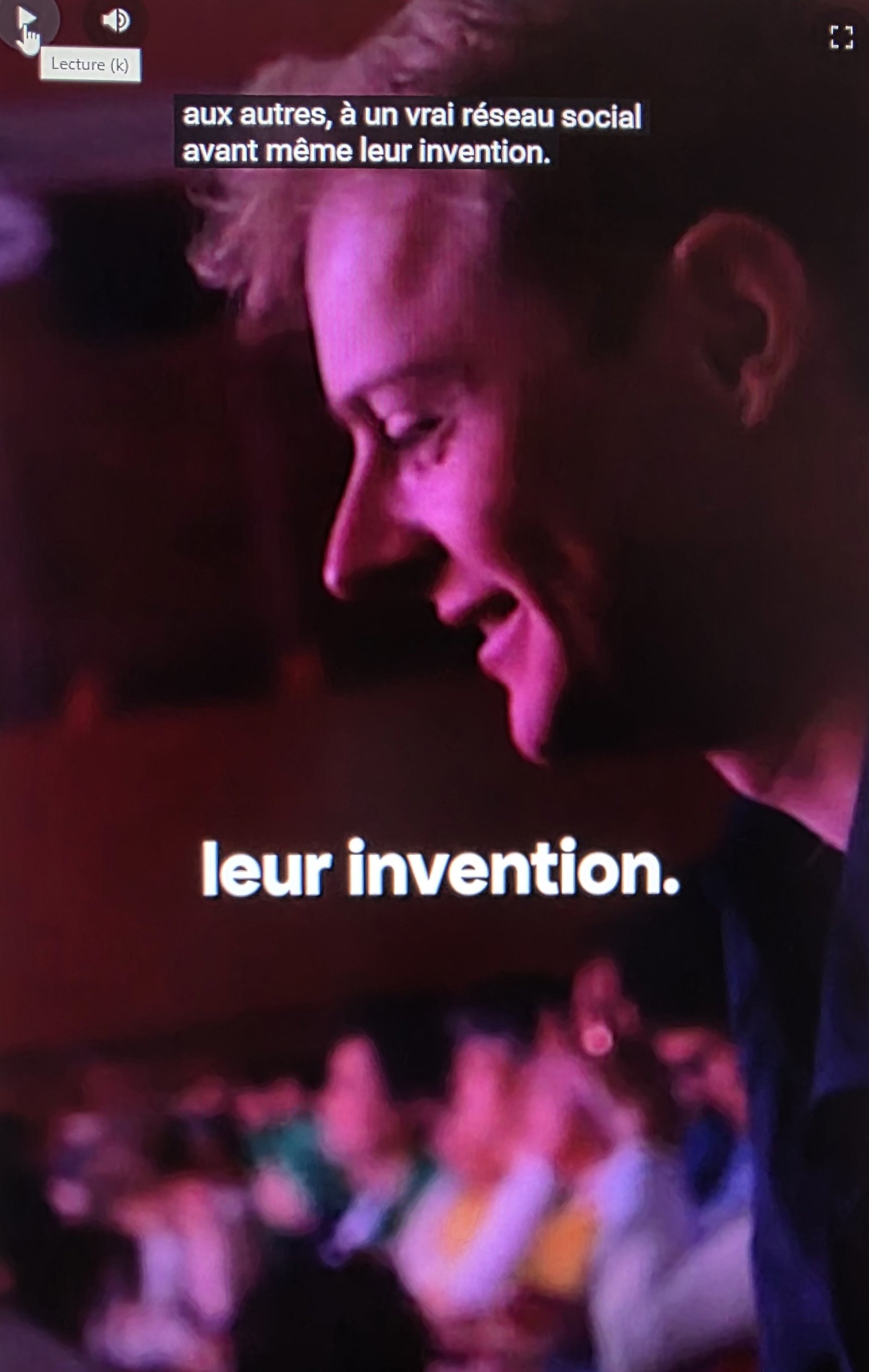 Intervention filmée et sous-titrée